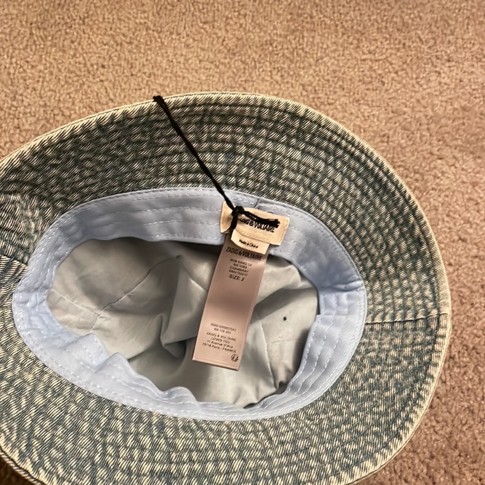Zadig and Voltaire Denim Bucket Hat NWT - Picture 5 of 5